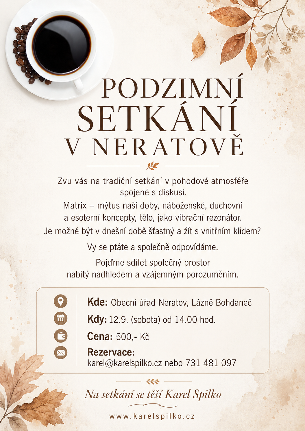 PODZIMNÍ SETKÁNÍ V NERATOVĚ 12.9.
